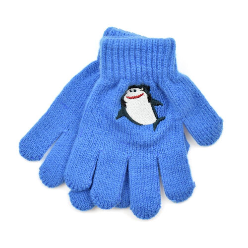 (One Size, Shark) Boys Magic Mitten One Size Embroidered Gloves
