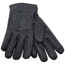 (M/L, Black) Mens Sheepskin Leather Touch Screen Gloves