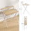 Homcom (Yellow) HOMCOM 81.5 cm Folding Computer Desk for Small Spaces Bedroom 3