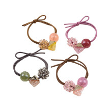 LOVEF Elastische haarbanden Stropdassen Meisjeshaarbanden Dames Strass Kristal Elastieken Paardenstaarthouder Touwen Haarelastieken Paardenstaart Blo