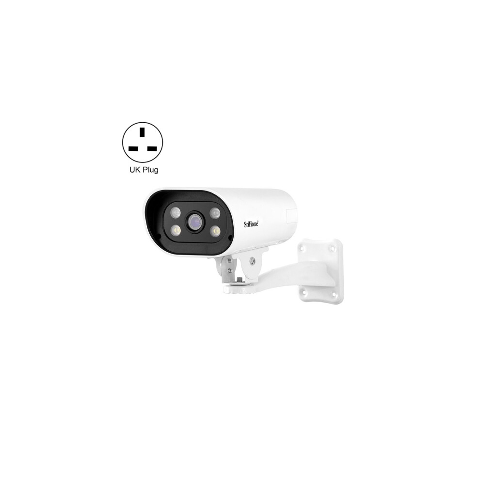 SriHome SH037B 4MP Full Color Night Vision IP66 Waterproof Bullet Camera, POE Version, UK Reg