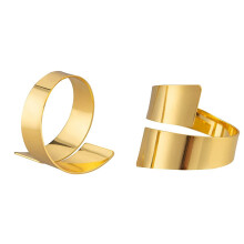 8 StüCk Handgefertigte Esstisch Serviettenhalter Legierung für Hochzeitsfeier Bankett Festival Dekoration (Gold)