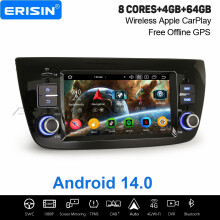 Erisin 4GB+64GB 8 Core Android 14 CarPlay Car Stereo GPS for Fiat Doblo 263 Opel Combo Tour D DAB+ Radio WiFi Bluetooth