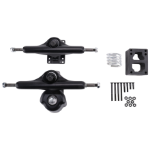 6,25 Surf Skate Truck Aluminiumlegierung Land Surfskate Brett Teilversorgung Drehbare Federhalterung, Schwarz