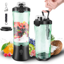 Blender Smoothie Maker, Portable Sports Bottle, Electric Blender for Fruit, Vegetables, Protein Shakes, Baby Food, Crush Ice & Frozen Fruit, 3 Modes
