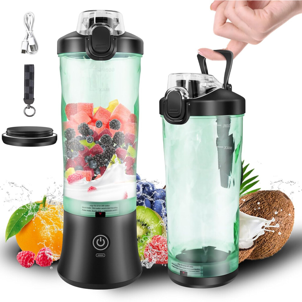 Blender Smoothie Maker, Portable Sports Bottle, Electric Blender for Fruit, Vegetables, Protein Shakes, Baby Food, Crush Ice & Frozen Fruit, 3 Modes-image-OPC-PGMGKJ8-NEW