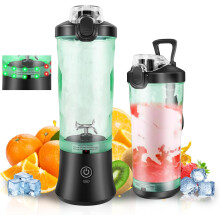 Portable Electric Fresh Mini Juicer Cordless Blend Personal Fruit Juicer Multi Blender & Smoothie Maker 600ml Blender Mixer,Green
