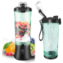 600ML Cordless Juicer Blender Smoothies Maker BPA Free, USB Rechargeable Mini Blender Juicer for Kitchen Home Office Travel Picnic Gym