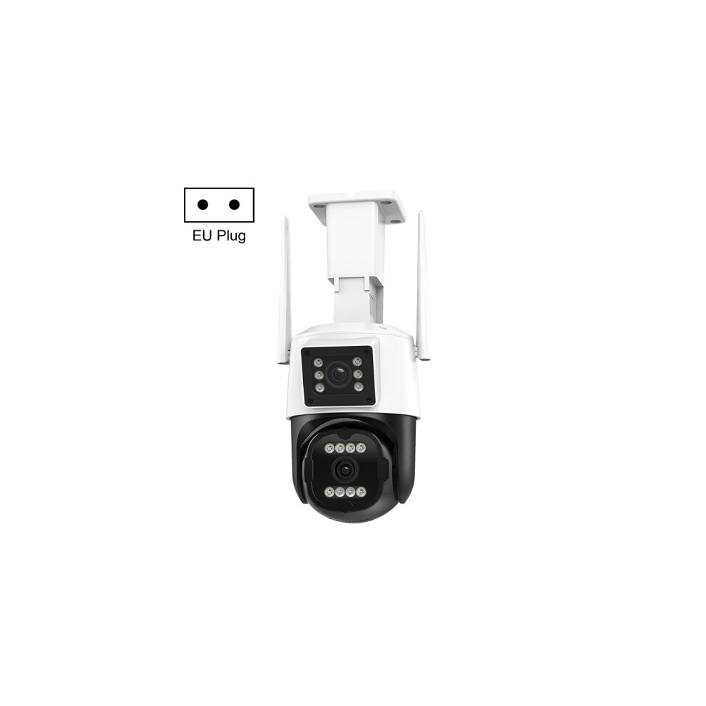 QX103 Human Recognition AI Alarm WIFI Dome Dual-Camera IP Camera (European Standard)