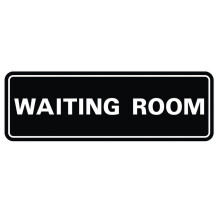 Standard Waiting Room Door/Wall Sign - Black - Small