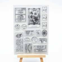 Lily Craft 1 stuk Vintage Flower Post Ticket Clear Stamps voor het maken van kaarten, decoratie en DIY scrapbooking