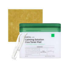 EUNYUL. Lab Calming Solution CICA Toner Pad [6,43 fl. Oz. / 190 ml] 60 Pads Gesichtswasser-Pads Koreanische Hautpflege mit vegan zertifiziertem B