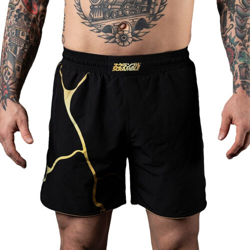 (Large) Scramble Kintsugi Grappling Fight Shorts - Black