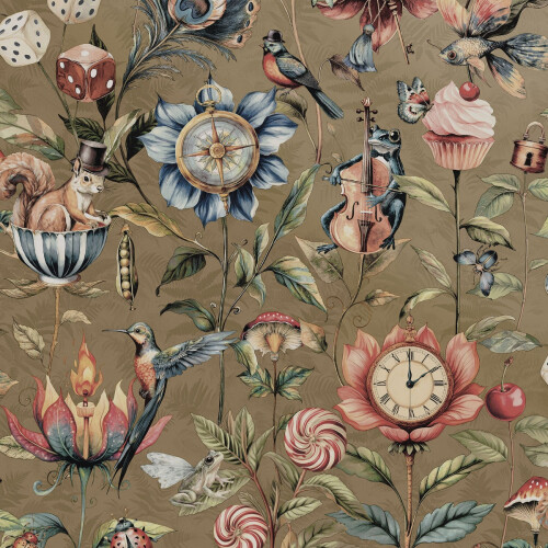 (Gold) Curious Creatures Wallpaper Holden