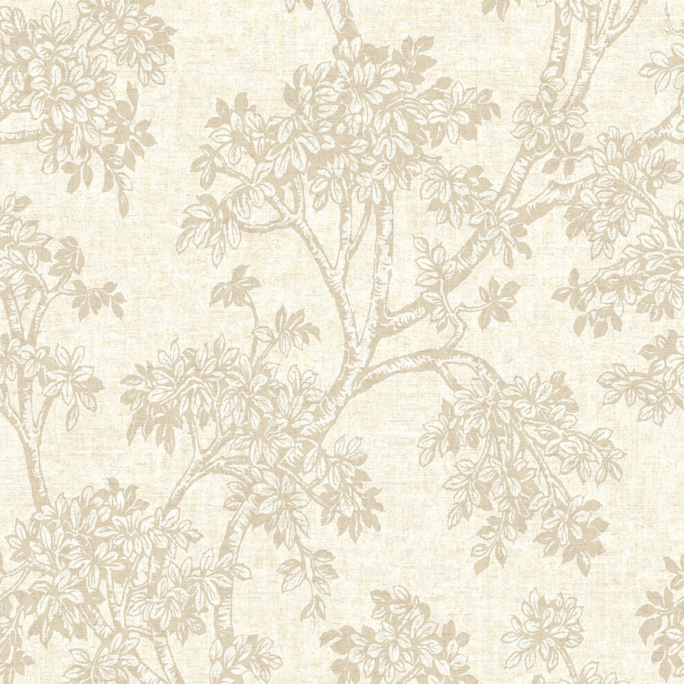 Hawthorn Trailing Tree Textured Blown Vinyl Wallpaper Light Reflective Finish Ideal for Lounges, Hallways, Living Rooms Natural/Crea/Beige Holden 76012 - Image 6