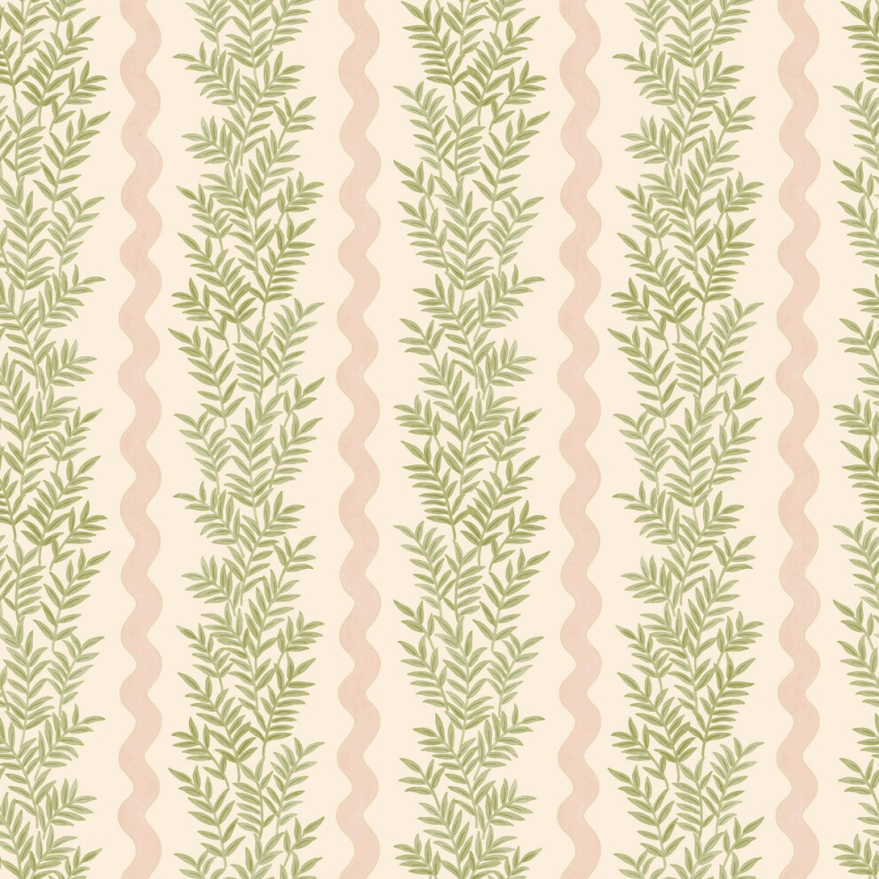 Holden Decor Foliage Stripe Cream Blush Paste The Paper Washable Wallpaper - Image 6