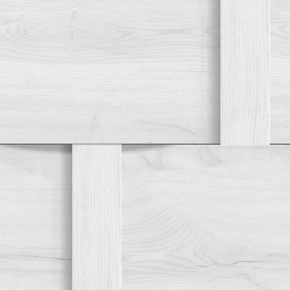 World Of Wallpaper Harrow Weave Wood Panel Wallpaper - 3107 White