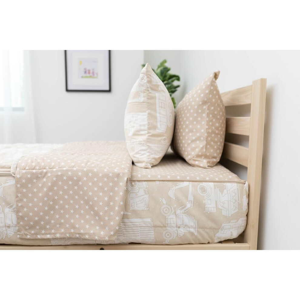 Parure de lit pour enfant double taille Nod & Winks de Beddy's - Mack Design Tan Parure de lit 5 pi   ces avec housse de matelas, draps et couette