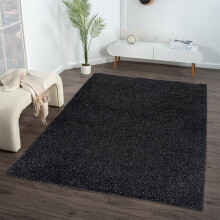 (120 x 170 cm) Anthracite Shaggy Rug - Ultra Soft Thick Pile Carpet - Fluffy Bedroom, Living Room & Hallway Rug - 7 Sizes Available