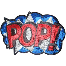 Dandan DIY Big Litere Big Pop Patch brodat cu paiete Sed Patch Applique haine perdea de cusut Flori Aplica?ie pentru casa pentru petreceri de nun