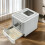 Bingopaw Stainless Steel Tray Cat Litter Box with Front Entry Top 2