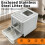 Bingopaw Stainless Steel Tray Cat Litter Box with Front Entry Top 5
