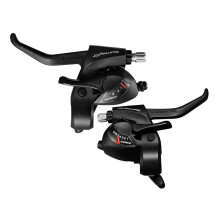 SHIMANO Växel/Bromshandtag Set, ST-TX800, Tourney TX, 3X8-Växlar Svart