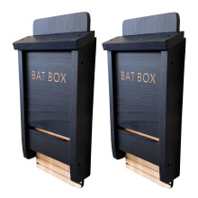 Black Wooden Bat Nesting Roosting Box (Set of 2)