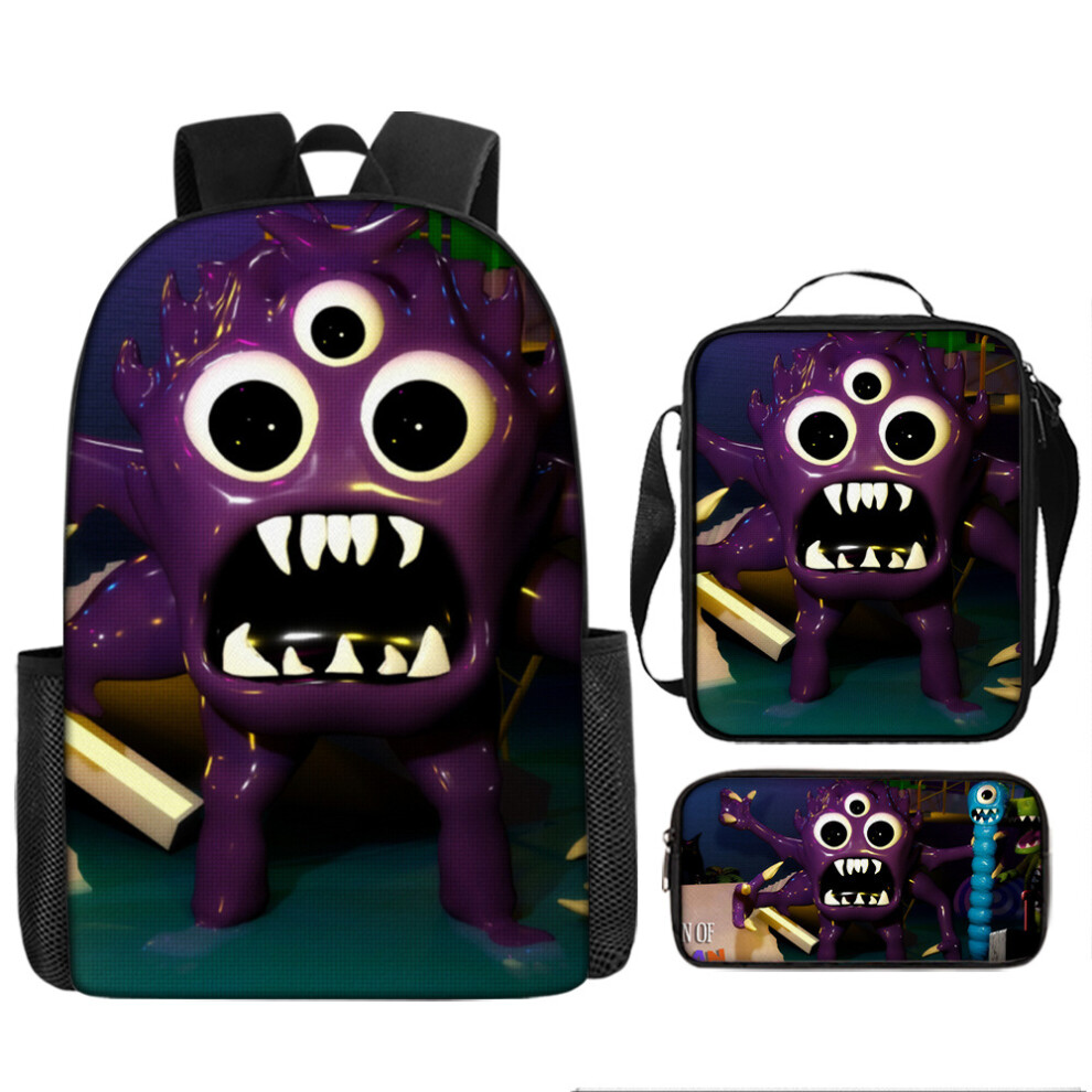 (18, Three-piece backpack) New Garten of banbanban garden game backpack student schoolbag polyester shoulder bag single layer pen bag-image-OPC-PGMHH7Z-NEW