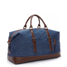 (Blue Coffee) 2025 new men's outdoor large-capacity luggage leisure men's and women's canvas shoulder bag handbag