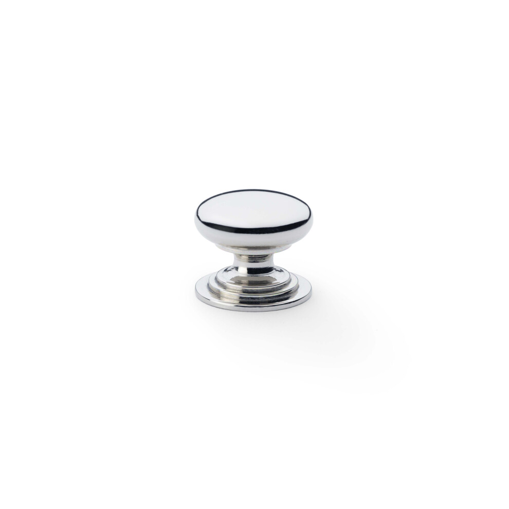 (25Mm Knob) Polished Nickel Cabinet Cup & Button Knobs Pull 5056767304245