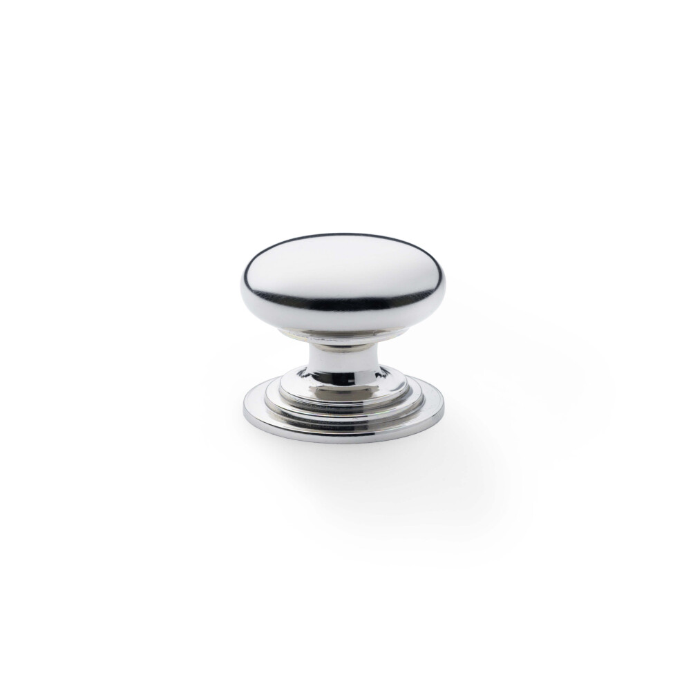 (32Mm Knob) Polished Nickel Cabinet Cup & Button Knobs Pull 5056767304252