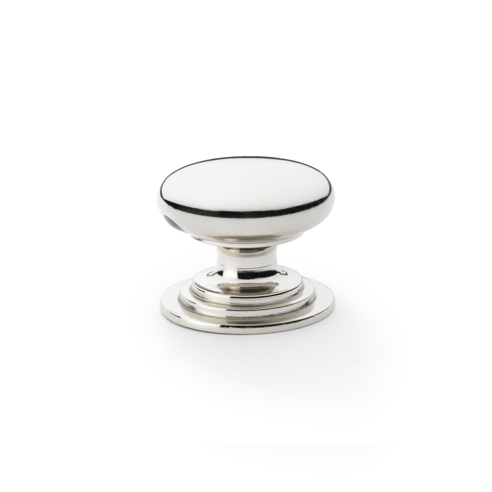 (38Mm Knob) Polished Nickel Cabinet Cup & Button Knobs Pull 5056767304269
