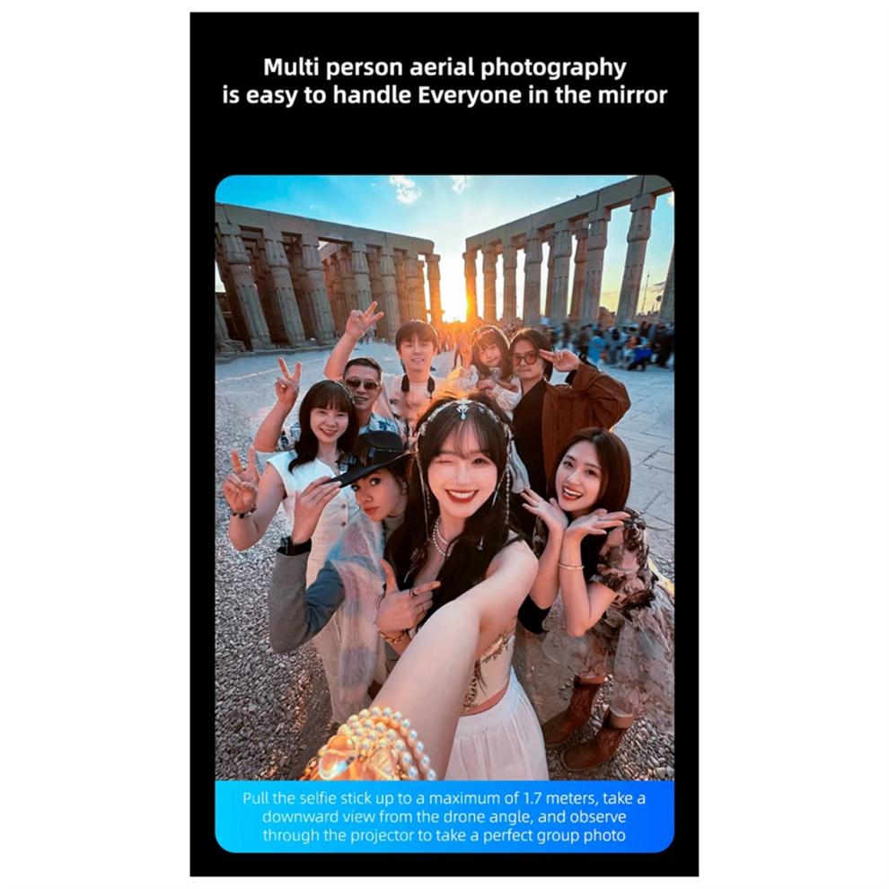 Cl07 Screen Mirroring Selfie Stick For Smartphone Vlog 4852426239467