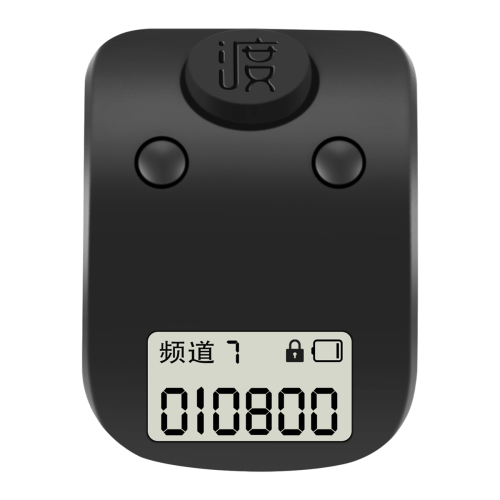 Mini contador eletrônico digital LCD de dedo com anel de mão - preto 1