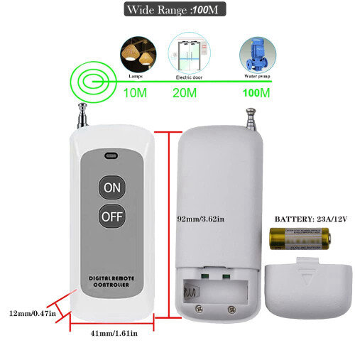 433MHZ Wireless Remote Switch AC 110V/120V/220V/ 30A 1CH Relay 1