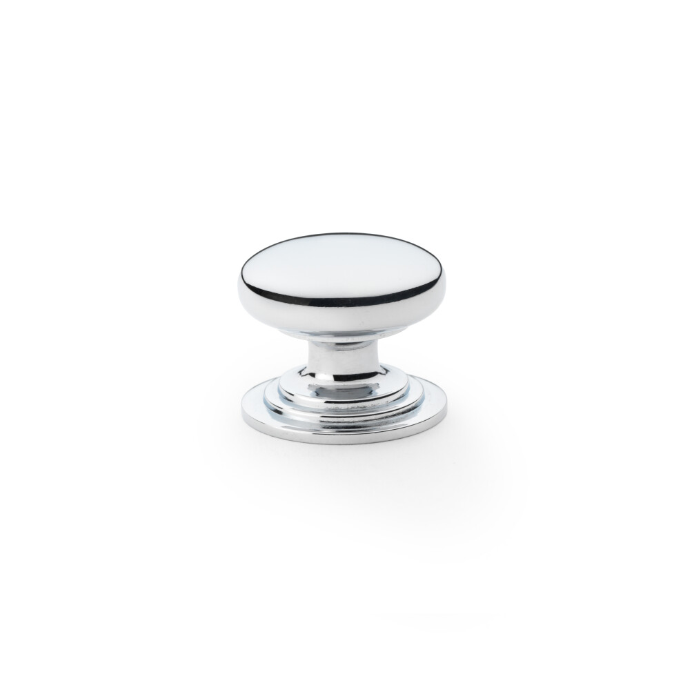 (32Mm Knob) Polished Chrome Cabinet Cup & Button Knobs Pull 5056767304214