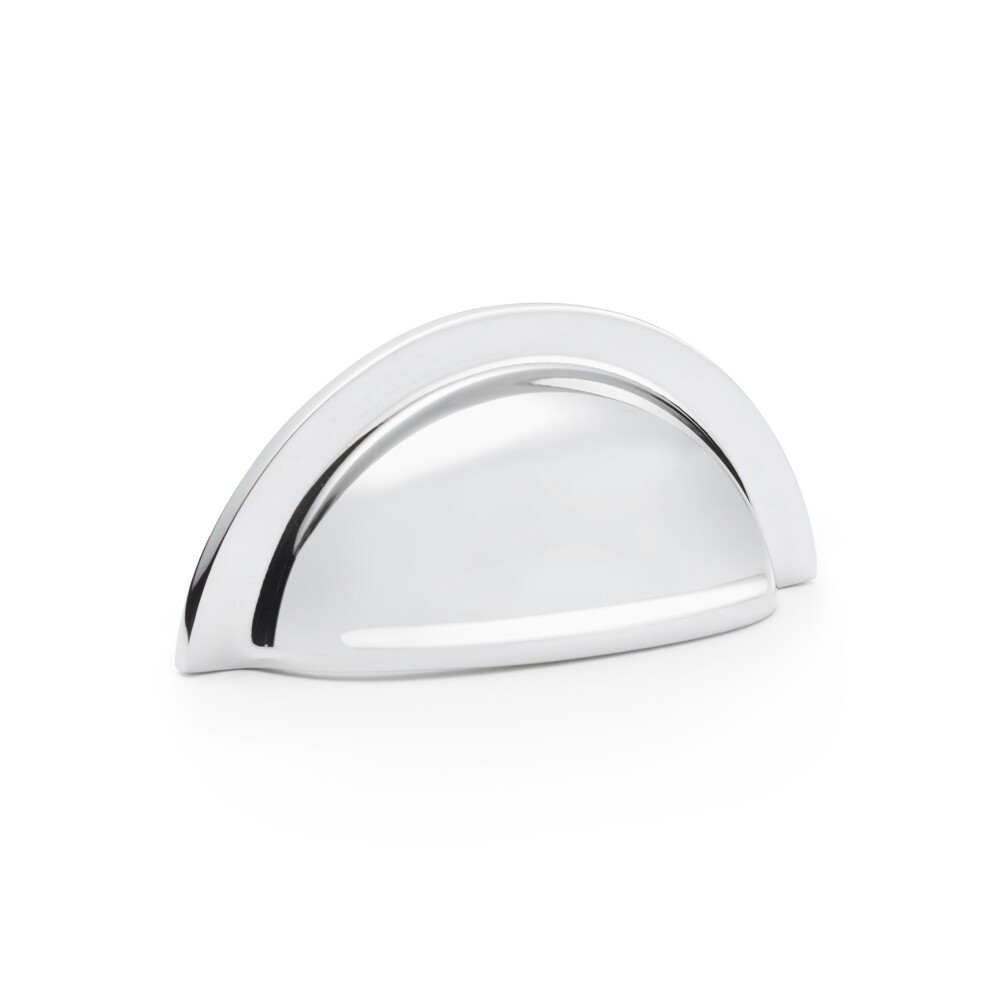 (76Mm Cup) Polished Chrome Cabinet Cup & Button Knobs Pull 5056767304191