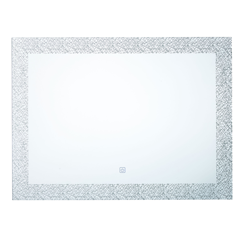 LED Bathroom Mirror NEXON 80 cm 60 cm Silver