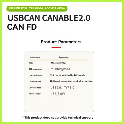Convertitore USB-CAN CANABLE Transceiver Debugger 1