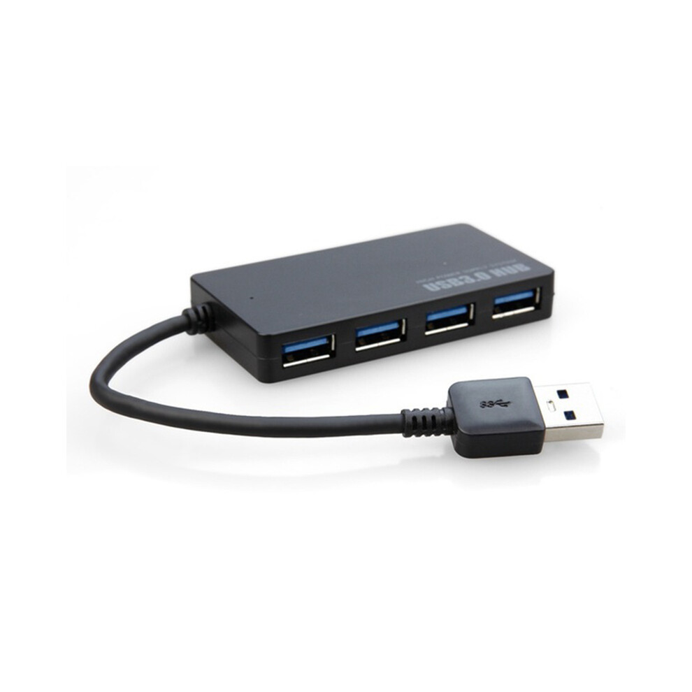 Usb 3.0 Hub 4 Port High Speed Slim Compact Expansion Splitter Black 4854121562307