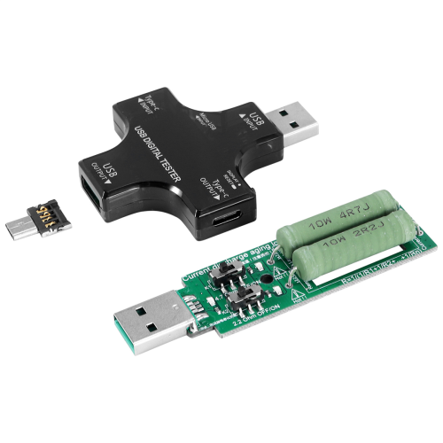 USB C-tester, 2-in-1 type C-multimeter, spanning, stroom, met lader 1