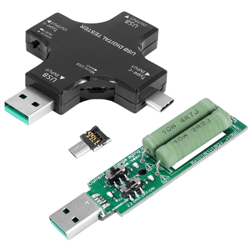 USB C-tester, 2-in-1 type C-multimeter, spanning, stroom, met lader 2