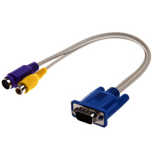 Adaptador de saída de TV VGA para S-Video/Cabo