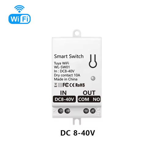 Tuya Smart WiFi Droogcontact Schakelmodule 10A Universeel DC 8-40V 1