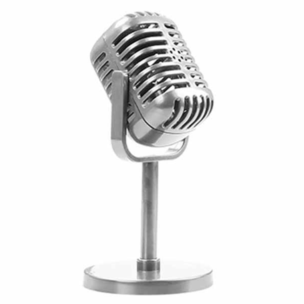 Retro Dynamic Vocal Microphone for Live Performance Karaoke, Silver