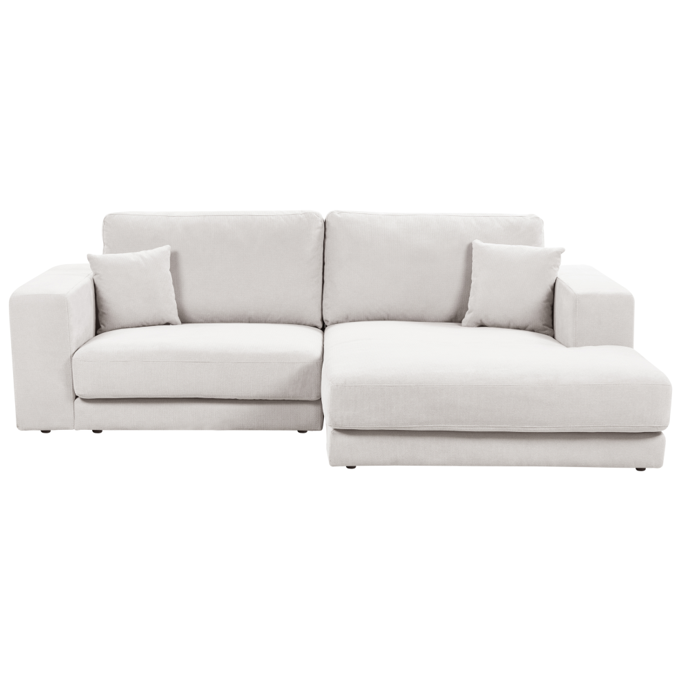 Corner Sofa LOFOTEN Fabric Off-White 3 Seater Left Hand