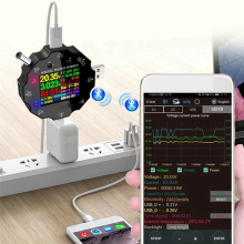 Cargador USB tipo C PD con carga rápida WiFi Tuya, amperímetro de voltaje, cargador digital