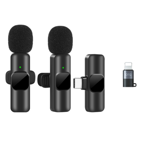 Wireless Lavalier Microphone Portable Audio Video Recording Mini Mic