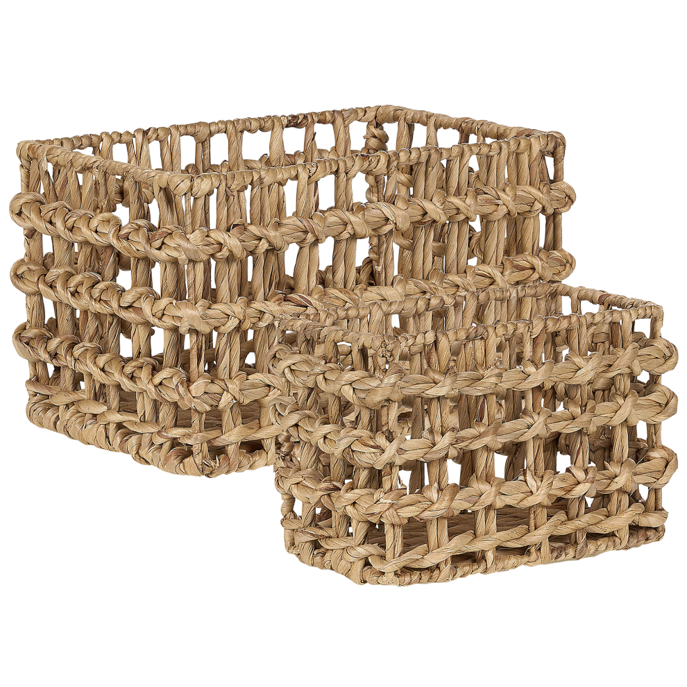 Set of 2 Baskets DIAN Wicker Natural